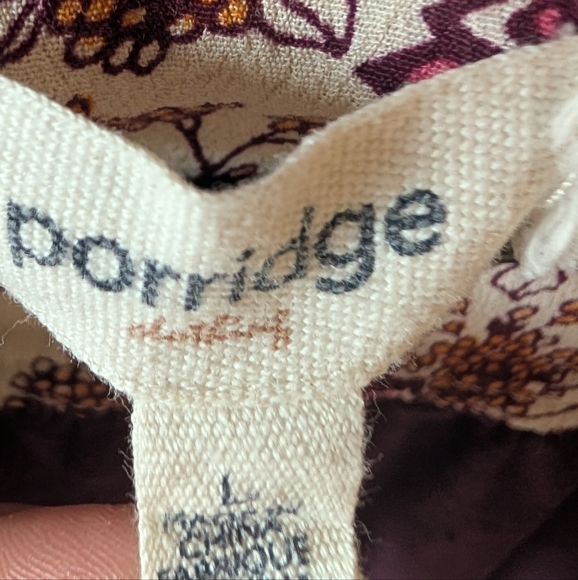 Porridge clothing open purple floral print top size large - Picture 4 of 8